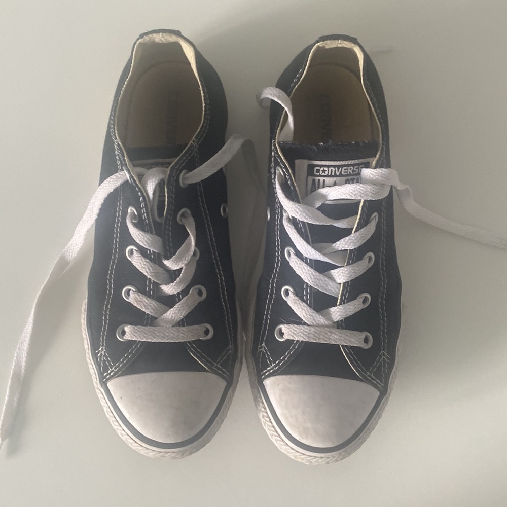 Black low top Converse. - Picture 2 of 6